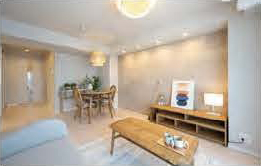 Pre-owned condominium after renovation