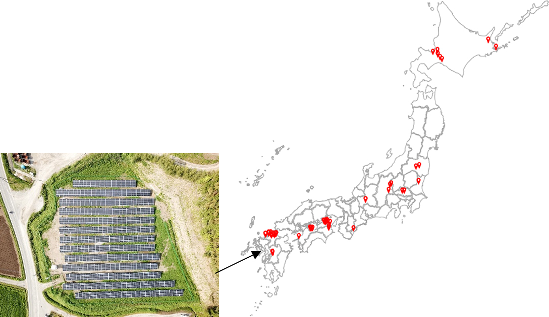 Solar Power Plant in Wanize, Jyonan-machi, Minami-ku, Kumamoto City, Kumamoto Prefecture